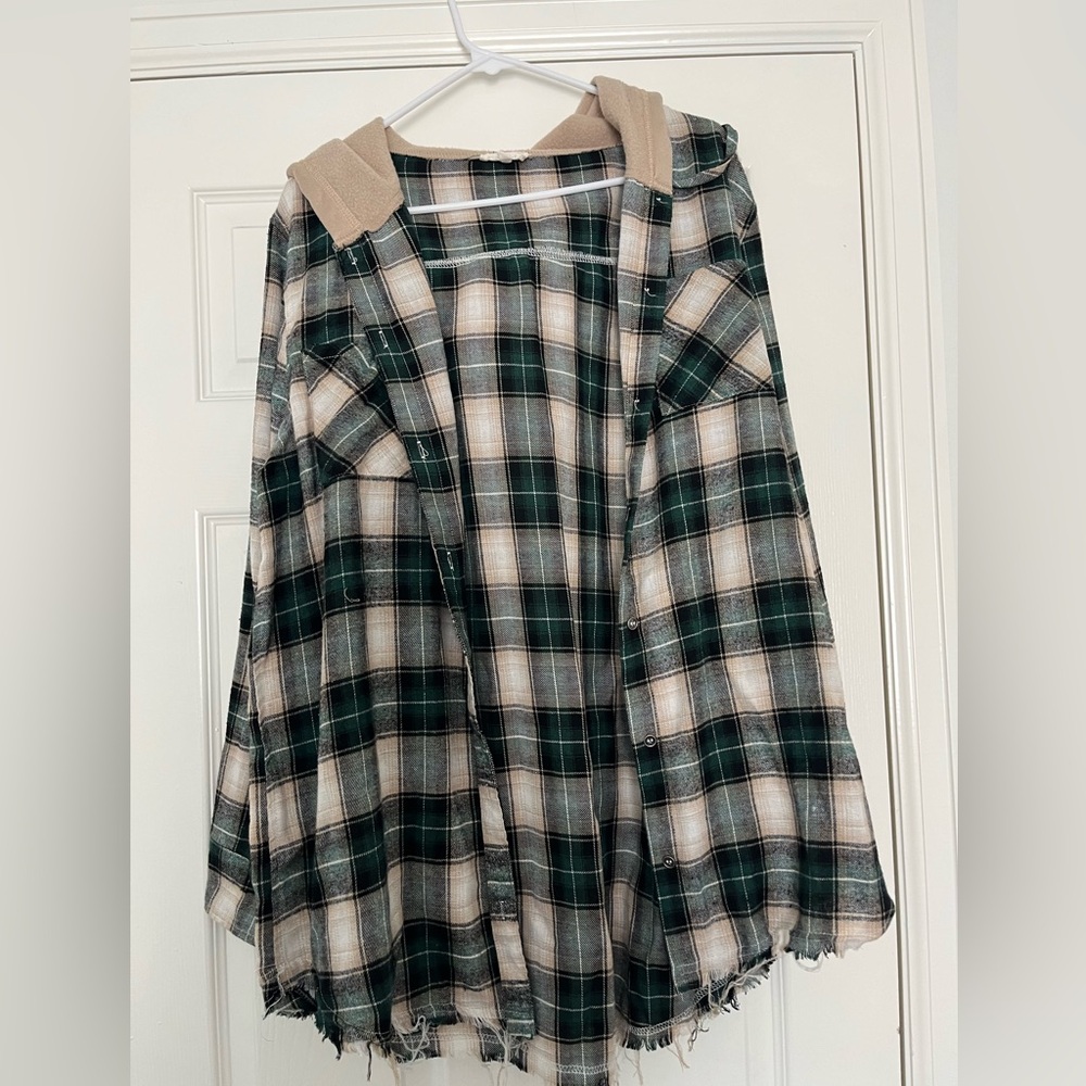 La Miel Hooded Flannel. Size M